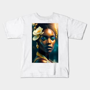 Black History Month Beautiful Melanin Black women Kids T-Shirt